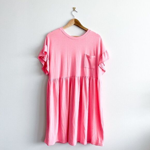Cherish // neon pink dress // Size Large // Brand new! - Picture 1 of 6